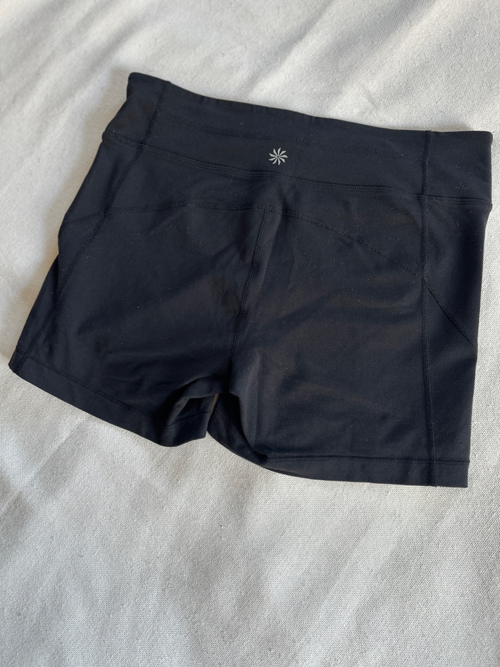 ATHLETA Black 4” Soft Biker Short | L